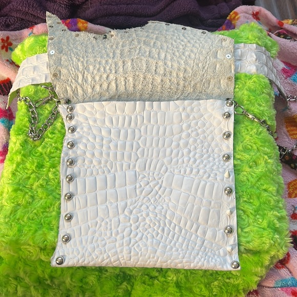 White leather purse with quartz - Picture 4 of 6